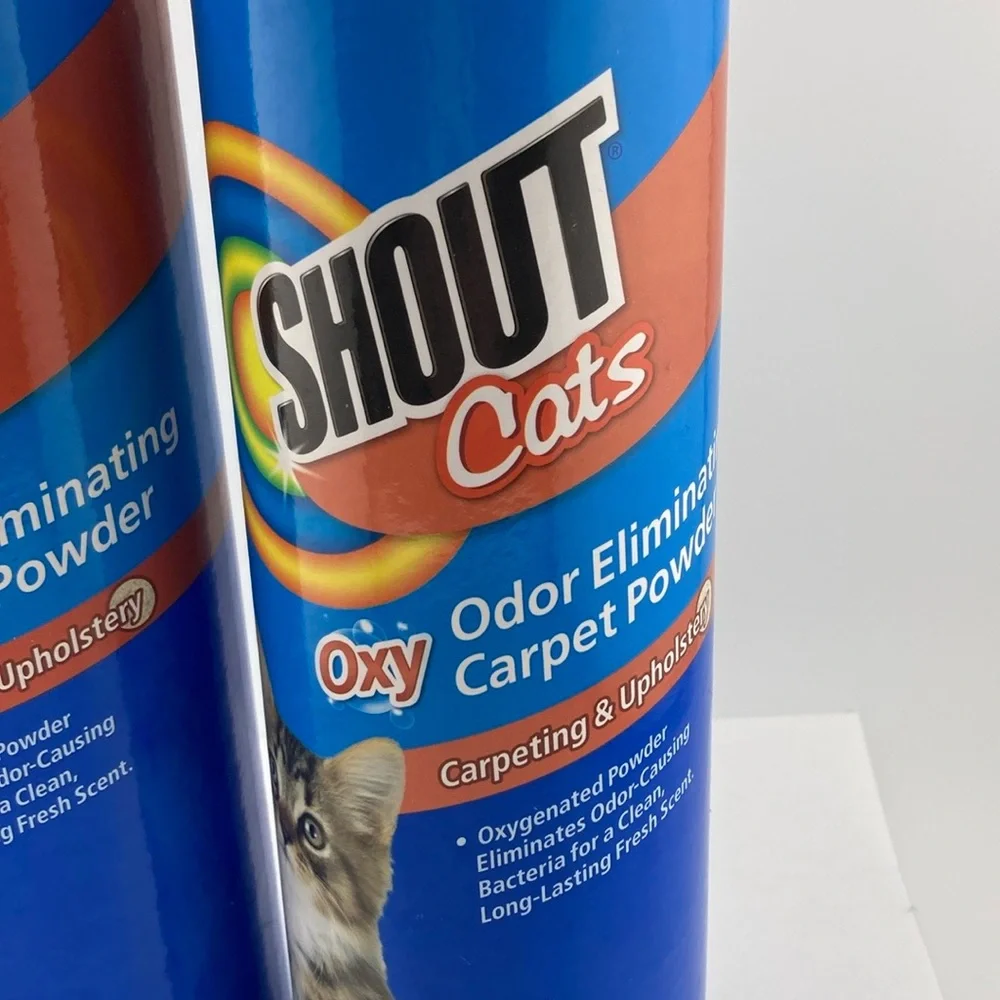 2) Shout Cats Oxy Odor Eliminating Carpet Powder Fresh Scent 18oz